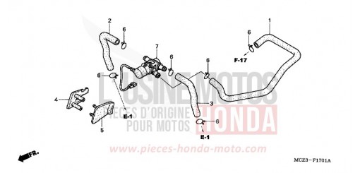 COMMANDE INJECTION D'AIR SOUPAPE CB900F5 de 2005